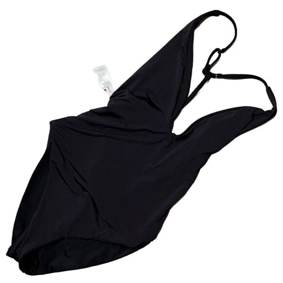 Onia Swimsuit WMNS Small Black One Piece Helene Plunge T Strap Open Back Sexy - Picture 10 of 16